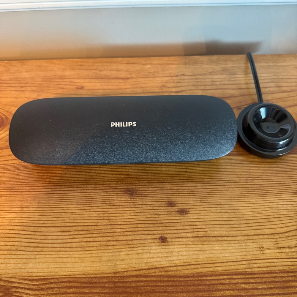 White Philips Sonicare Electric Toothbrush Charger Travel Case Black